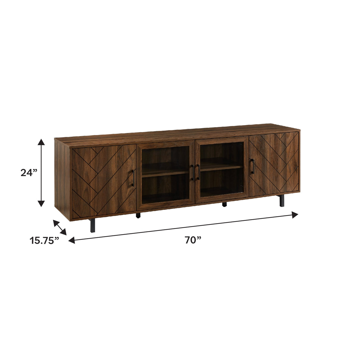 Ella Herringbone TV Stand-Entertainment-Parc Decor