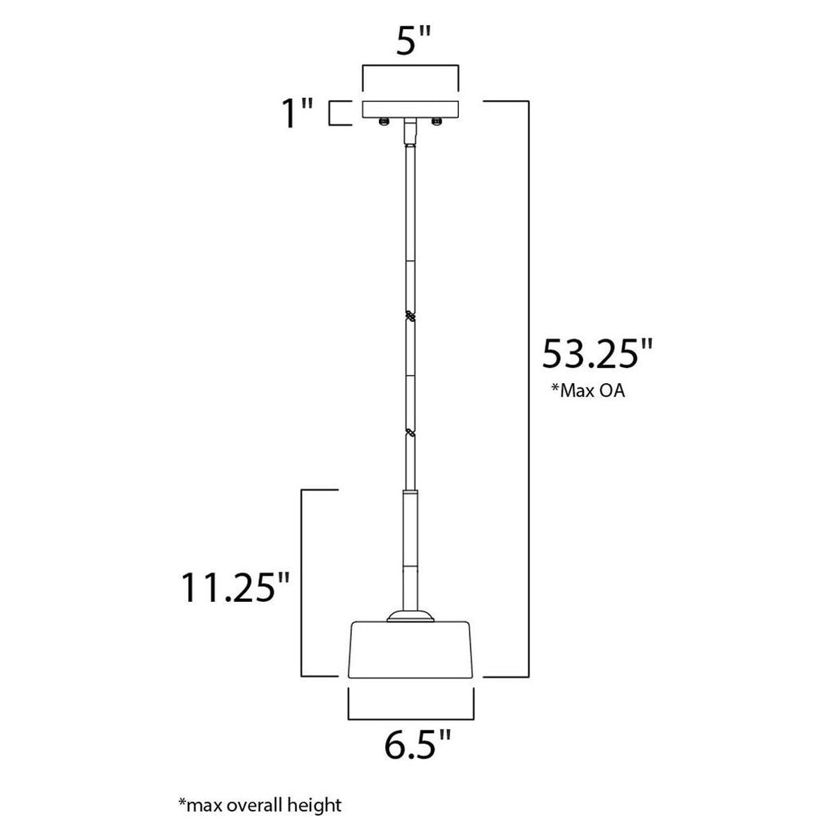 Elle 7"W 1-Light Xenon Mini Pendant Light Fixture Polished Chrome Finish by Maxim