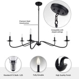 Ellie 5-Light Elegant Industrial Dimmable Chandelier
