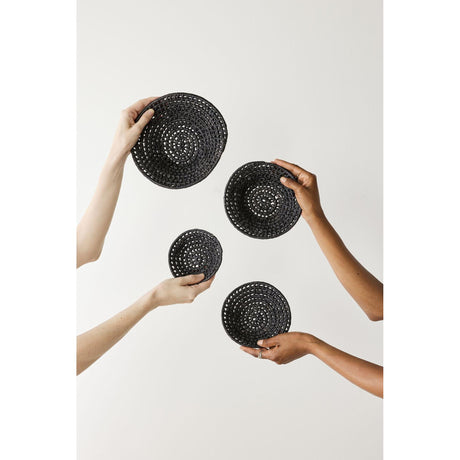 Eluka Black Nesting Snack Basket Set of 4