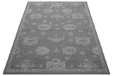 Elvin Custom Made Traditional Oushak Gray Hand Tufted wool rug