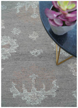 Elvin Custom Made Traditional Oushak Gray Hand Tufted wool rug