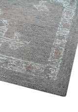 Elvin Custom Made Traditional Oushak Gray Hand Tufted wool rug
