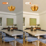 Elvira Farmhouse Gold Hexagonal Ceiling Light