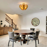 Elvira Farmhouse Gold Hexagonal Ceiling Light
