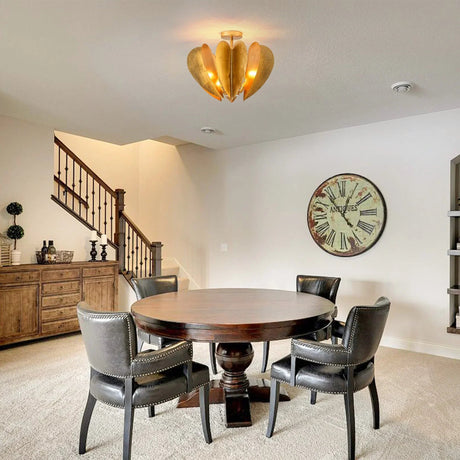 Elvira Farmhouse Gold Hexagonal Ceiling Light