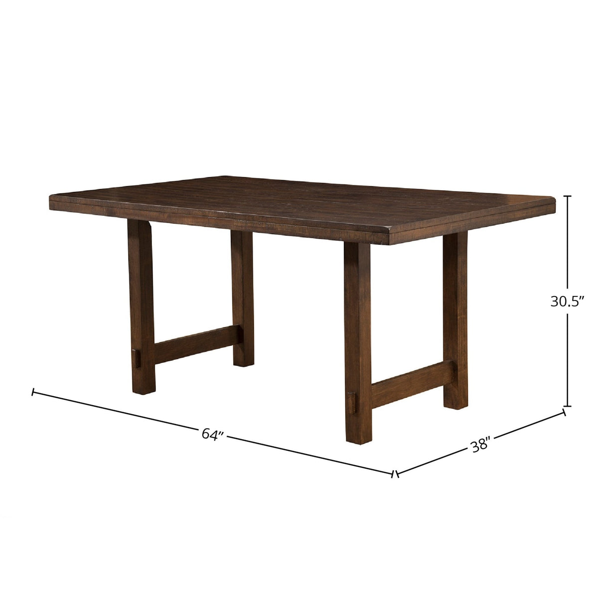 Emery Dining Table, Walnut-Dining Tables-Parc Decor