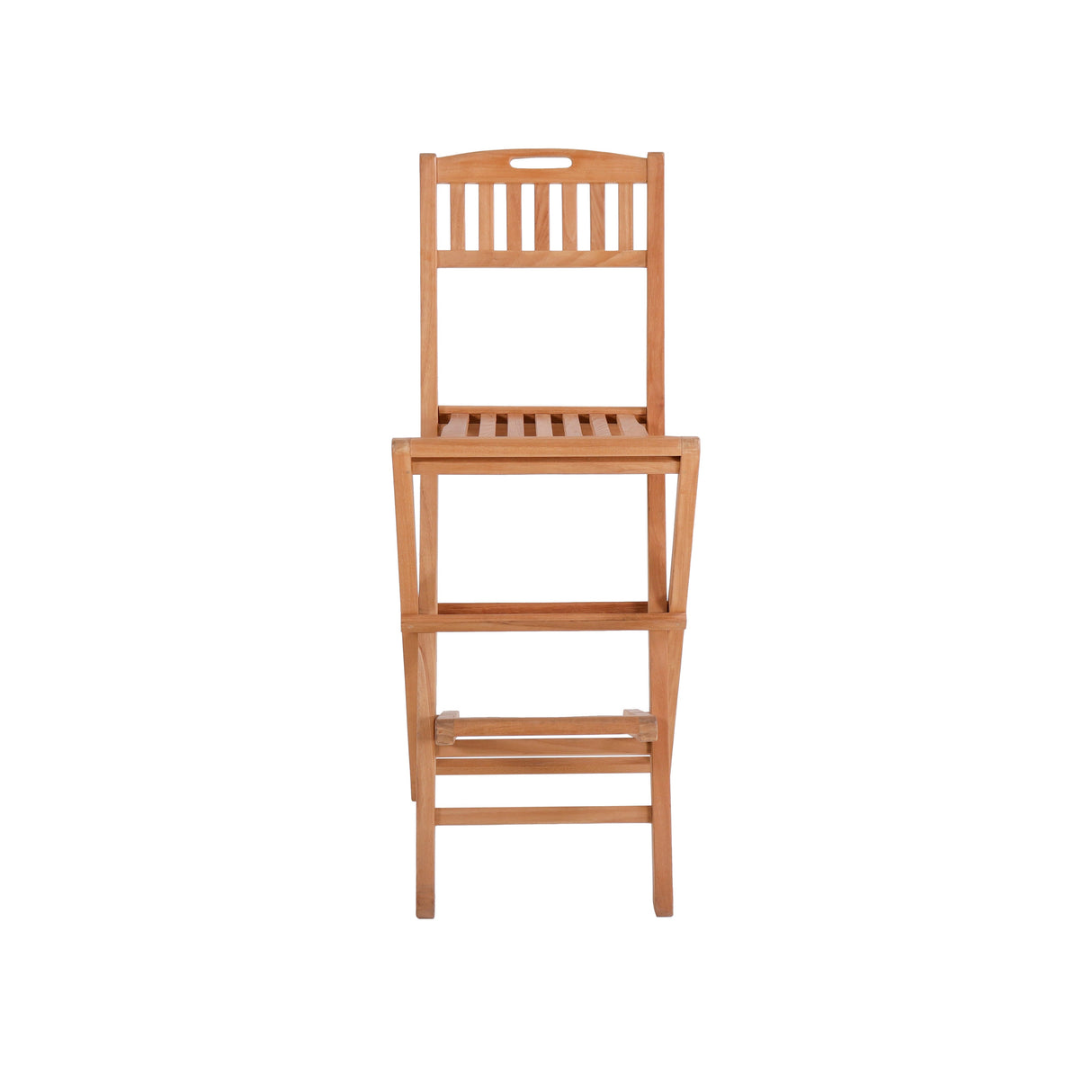Emmett Natural Teak Indoor/Outdoor Folding Bar Stool-Folding Chair-Parc Decor
