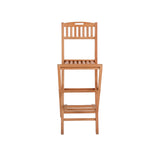Emmett Natural Teak Indoor/Outdoor Folding Bar Stool-Folding Chair-Parc Decor