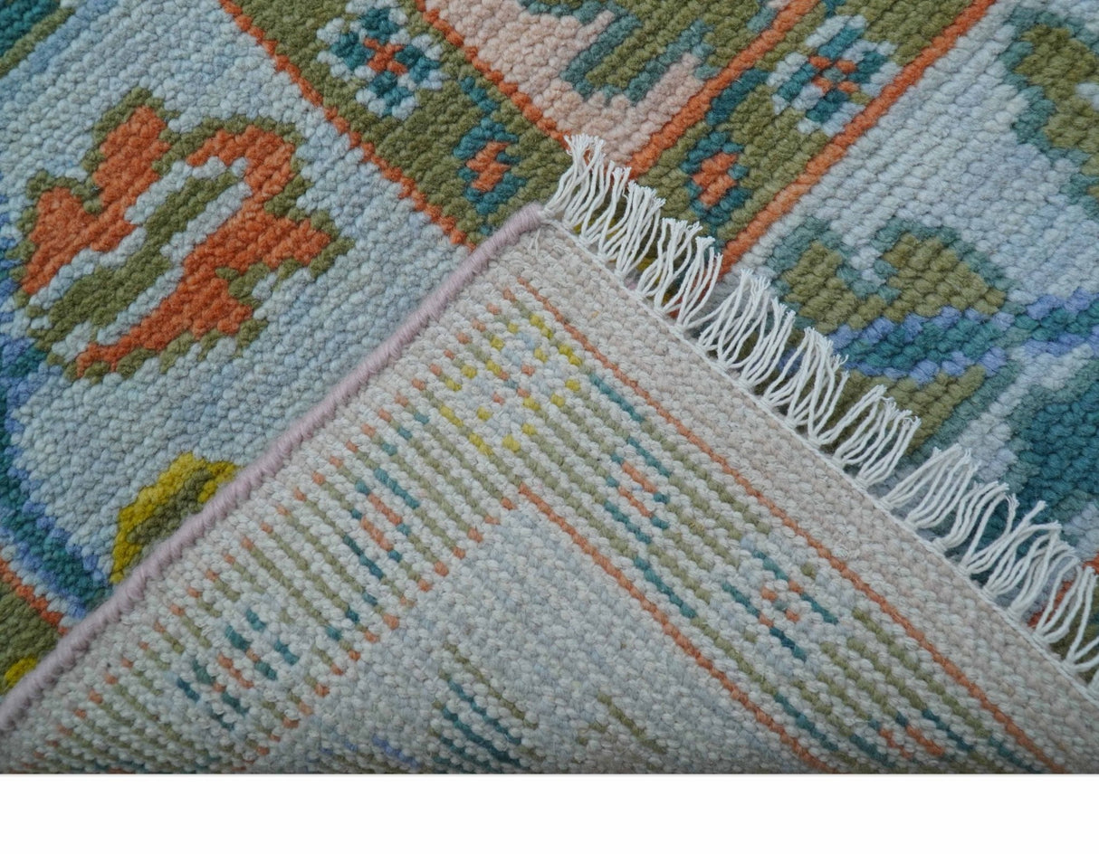 Emmy Custom Made Traditional Design Peach Hand Knotted Wool Rug