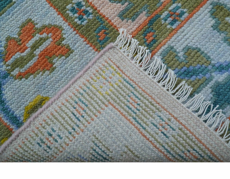 Emmy Custom Made Traditional Design Peach Hand Knotted Wool Rug