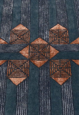 Empress Modern Geometrical Style Gray Hand Tufted 5x8 Wool Rug