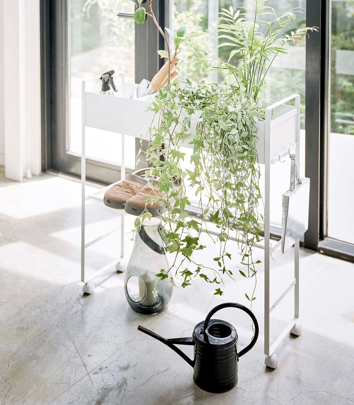 Entryway Storage Cart (29.33" H) - Steel-Shoe Rack-Parc Decor