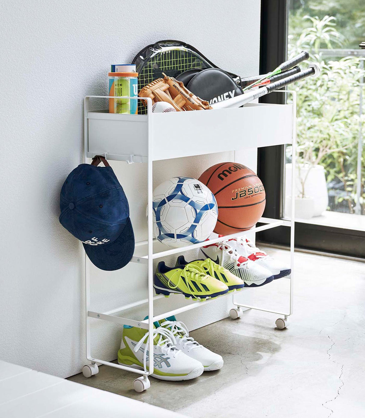 Entryway Storage Cart (29.33" H) - Steel-Shoe Rack-Parc Decor