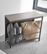 Entryway Storage Organizer & Bench (18" H) - Steel + Wood-End + Side Tables-Parc Decor