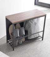 Entryway Storage Organizer & Bench (18" H) - Steel + Wood-End + Side Tables-Parc Decor