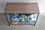 Entryway Storage Organizer & Bench (18" H) - Steel + Wood-End + Side Tables-Parc Decor