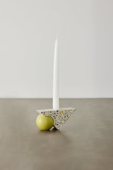 Equilibrium Bright Green & Pink Terrazzo Taper Candle Holder-Décor-Parc Decor