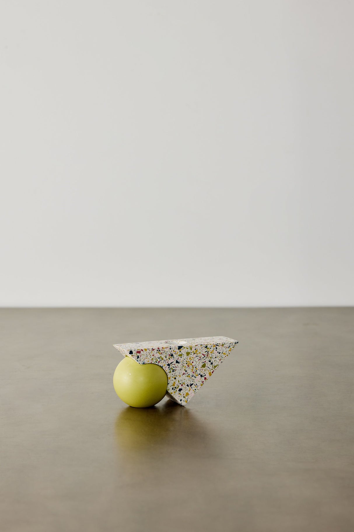 Equilibrium Bright Green & Pink Terrazzo Taper Candle Holder-Décor-Parc Decor