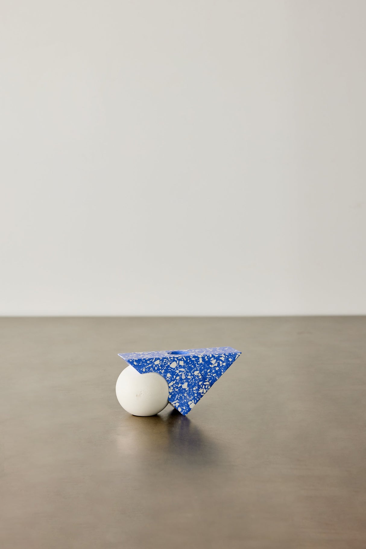 Equilibrium Cobalt Blue Terrazzo Taper Candle Holder-Décor-Parc Decor