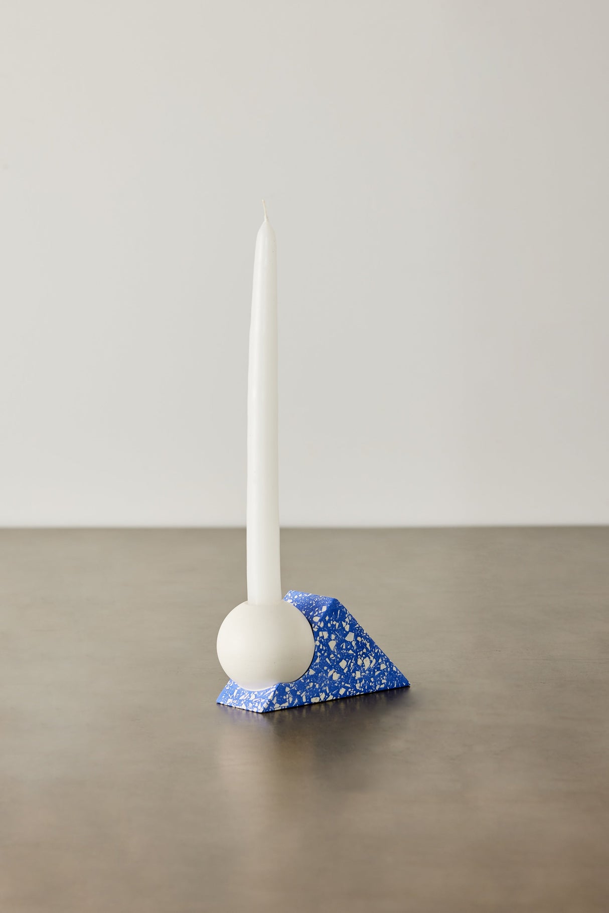 Equilibrium Cobalt Blue Terrazzo Taper Candle Holder-Décor-Parc Decor