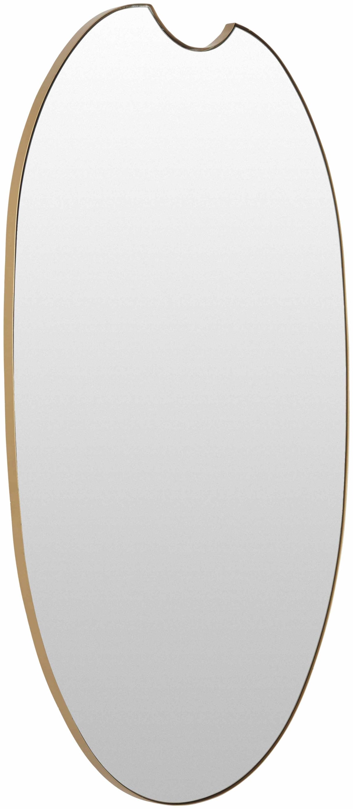 Escaudain Contemporary Gold Mirror-Mirrors-Parc Decor