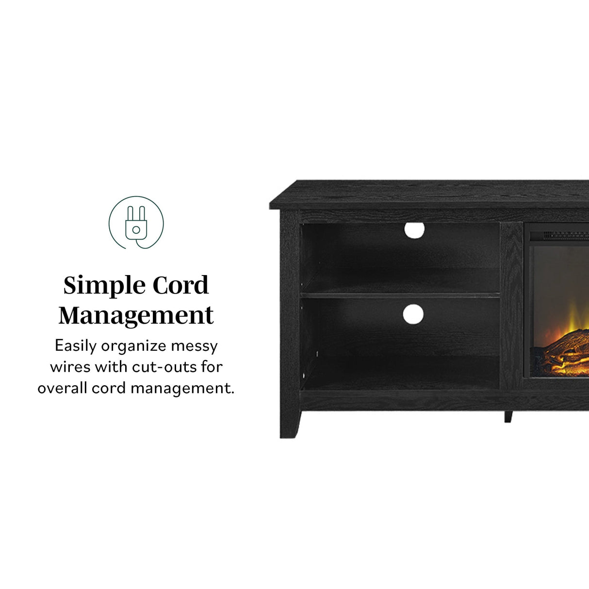 Essential Fireplace TV Stand-Fireplace-Parc Decor