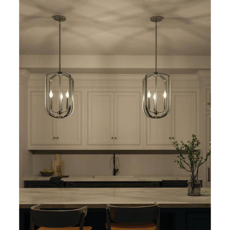 Ettore 14"W 3-Light Pendant Light Fixture by Kichler Brushed Nickel Finish