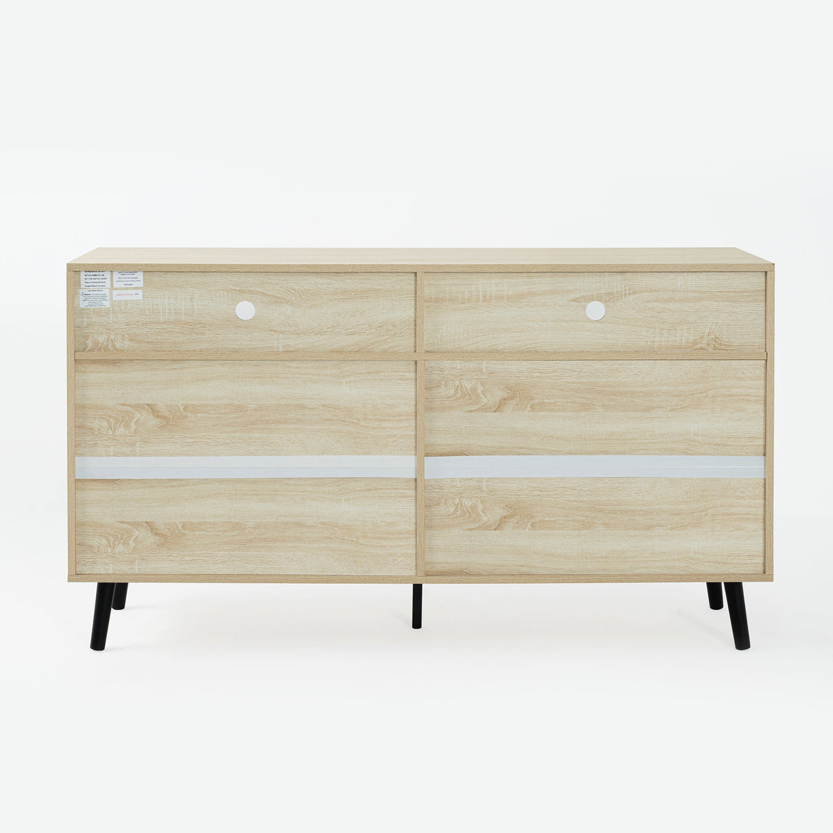 Evans 56 Inch Mid-Century Modern TV Stand with Open Shelves and Cabinets for Living Room, Bedroom-电视柜-Parc Decor