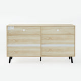 Evans 56 Inch Mid-Century Modern TV Stand with Open Shelves and Cabinets for Living Room, Bedroom-电视柜-Parc Decor