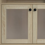 Evans 56 Inch Mid-Century Modern TV Stand with Open Shelves and Cabinets for Living Room, Bedroom-电视柜-Parc Decor