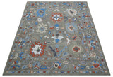 Eve Custom Made Traditional Gray Oushak Hand Tufted wool rug
