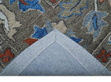 Eve Custom Made Traditional Gray Oushak Hand Tufted wool rug