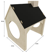Evergreen Indoor Playhouse for Kids | Wooden Toddler Playhouse with Chalkboard Roof & Art Easel