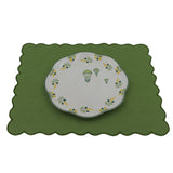 Evergreen Wave Linen Placemats – Set of 4