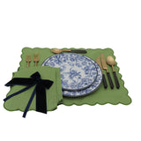 Evergreen Wave Linen Placemats – Set of 4