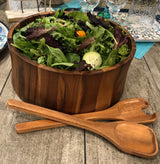Extra Large Salad Bowl with Servers - 328C3-Salad Bowl-Parc Decor