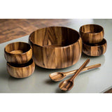 Extra Large Salad Bowl with Servers and 4 Individuals - 332C7