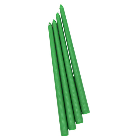 Extra Tall Grass Green Taper Candle, 1 Case of 48 Packs (4 Candles per Pack)-Candle-Parc Decor