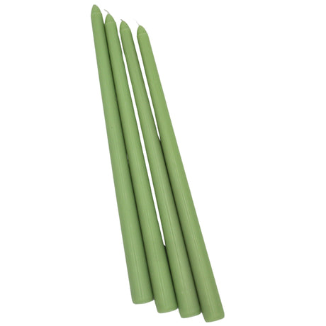 Extra Tall Pistachio Cream Taper Candle, 1 Case of 24 Packs (4 Candles per Pack)-Candle-Parc Decor