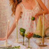 Extra Tall Pistachio Cream Taper Candle, 1 Case of 48 Packs (4 Candles per Pack)-Candle-Parc Decor