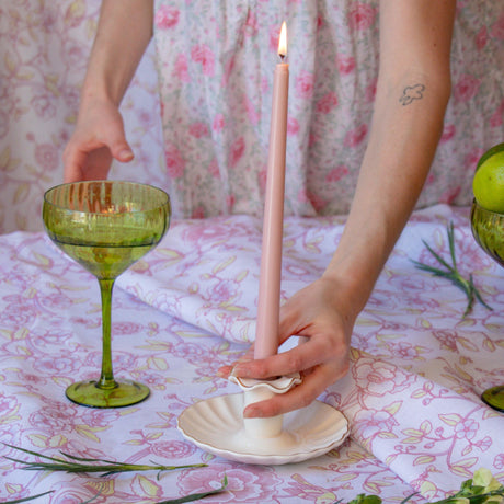 Extra Tall Rose Glow Taper Candle, 1 Case of 24 Packs (4 Candles per Pack)-Candle-Parc Decor