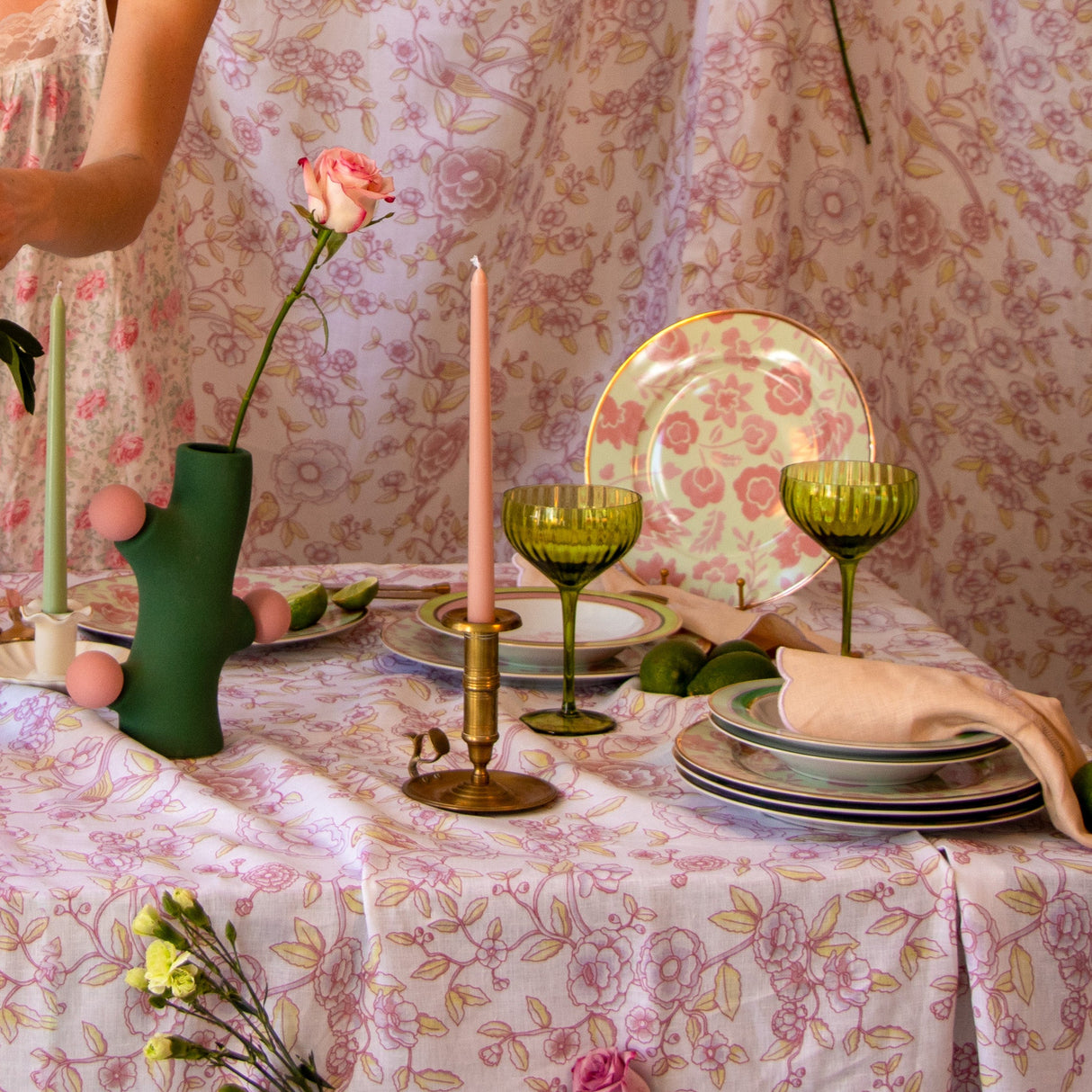 Extra Tall Rose Glow Taper Candle, 1 Case of 24 Packs (4 Candles per Pack)-Candle-Parc Decor