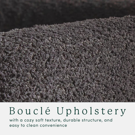 Ezra Modern Boucle Solid Wood Rounded Back Dining Chair (Set of 2)-Dining / Kitchen-Parc Decor