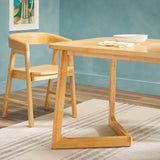 Ezra Modern Solid Wood Rectangle Dining Table for 6-Dining / Kitchen-Parc Decor