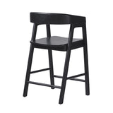 Ezra Modern Solid Wood Rounded Back Single Counter Stool-Dining / Kitchen-Parc Decor