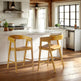 Ezra Modern Solid Wood Rounded Back Single Counter Stool-Dining / Kitchen-Parc Decor