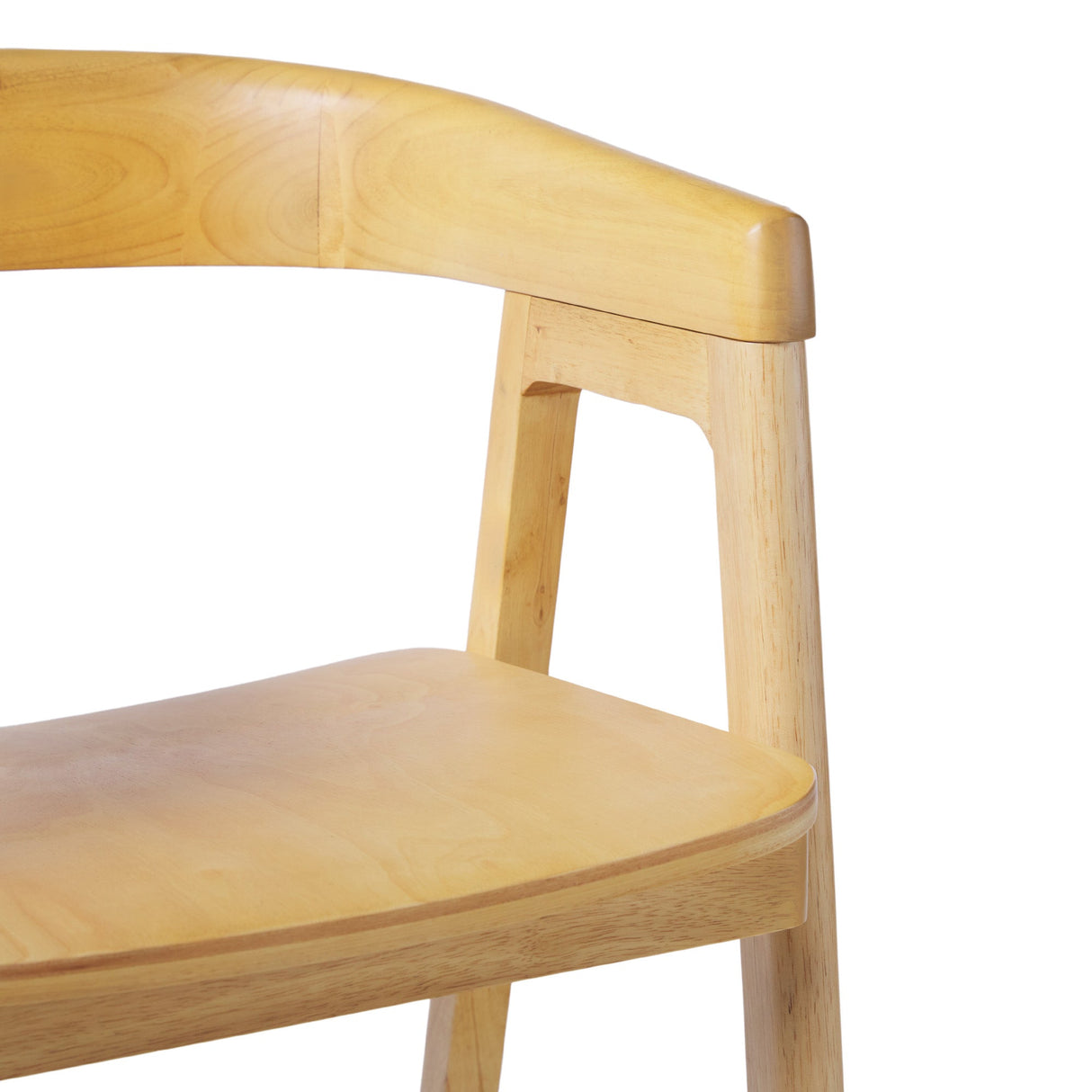 Ezra Modern Solid Wood Rounded Back Single Counter Stool-Dining / Kitchen-Parc Decor