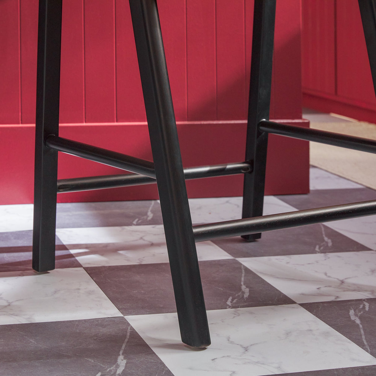 Ezra Modern Solid Wood Rounded Back Single Counter Stool-Dining / Kitchen-Parc Decor