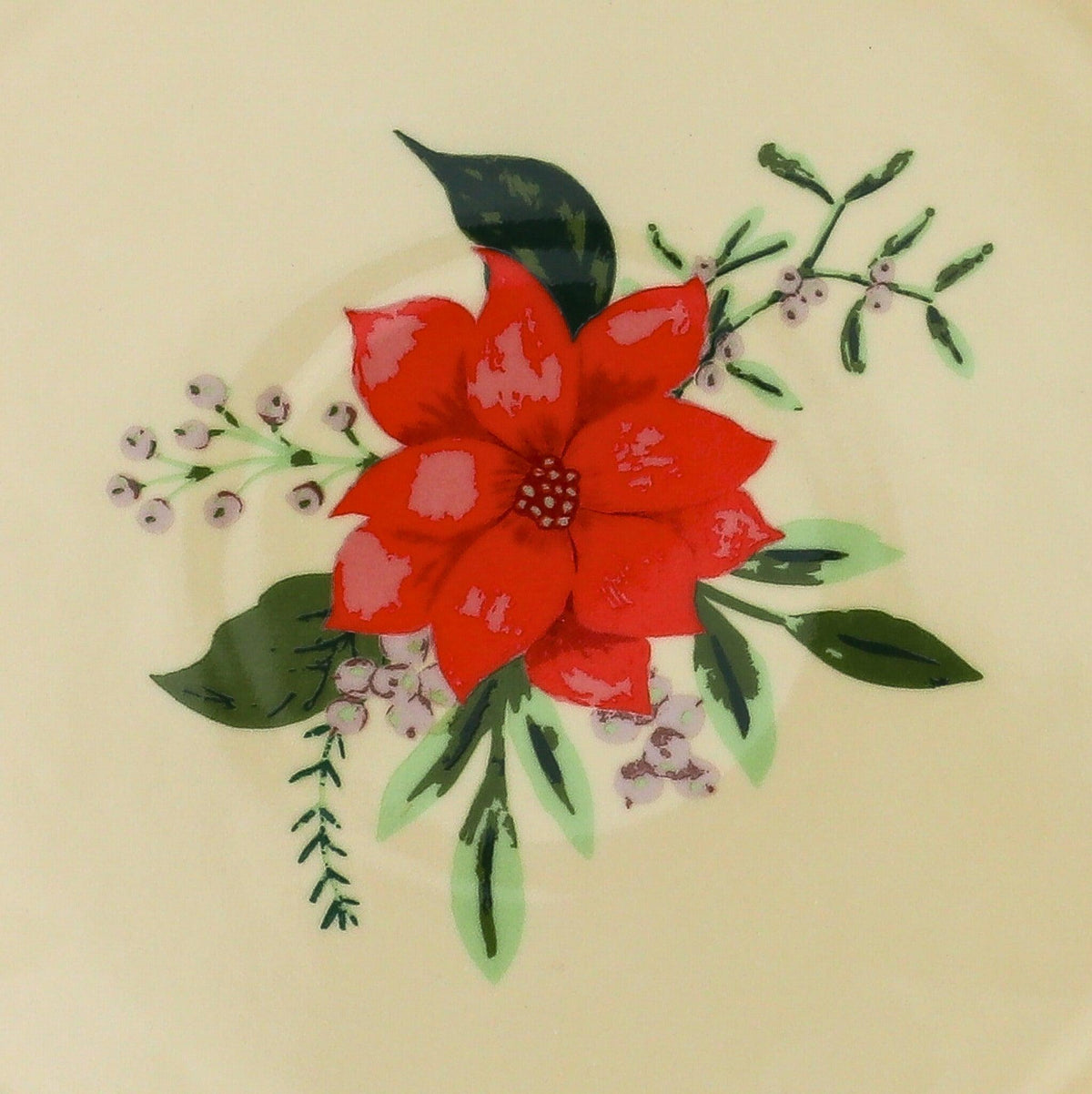 Fabled Flora Scalloped Ceramic Dinner Plates – Set of 4 (+1 Bonus Plate)